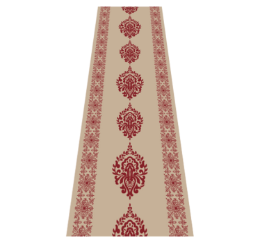 Bedroom vinyl rug in beige floral design - TenStickers