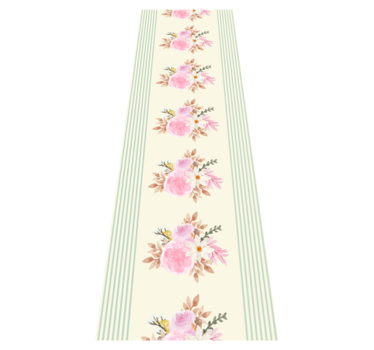 Bedroom vinyl rug in french provincial stripes - TenStickers