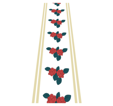 Bedroom vinyl rug with shabby chic red roses design - TenStickers