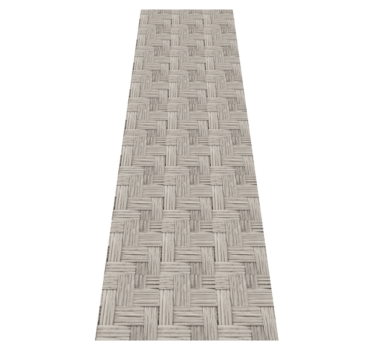 Gray handmade wicker effect office vinyl rug - TenStickers