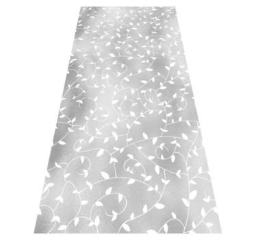 Office vinyl rug with white and silver tree branches - TenStickers