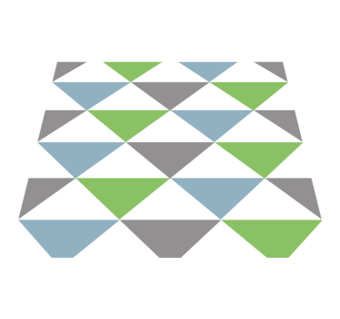 Colorful pastel triangles office vinyl rug - TenStickers
