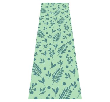 Office vinyl rug green leaves on green - TenStickers