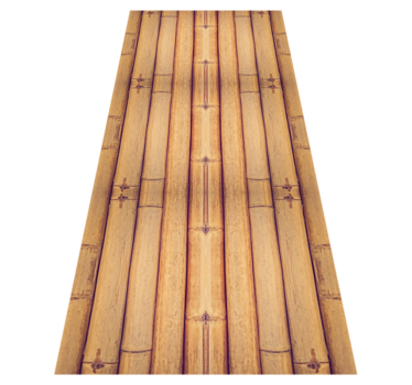 Office vinyl rug with bamboo wood texture effect - TenStickers