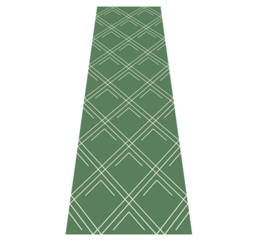 Green elegant squares office vinyl rug - TenStickers