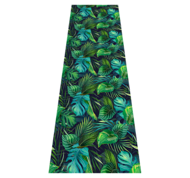 Office vinyl rug with realistic green leaves pattern - TenStickers