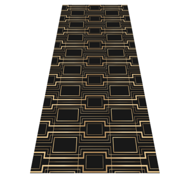 Office vinyl rug with gold frames art decor pattern - TenStickers