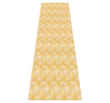 Gold foil wave illusion office vinyl rug - TenStickers