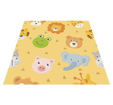 zoo animals babies vinyl carpet - TenStickers