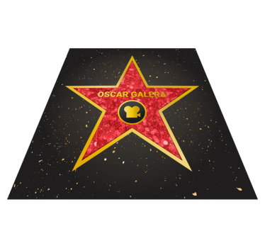 personalizable hollywood star vinyl carpet - TenStickers