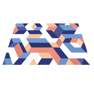Modern 3d geometric vinyl carpet - TenStickers