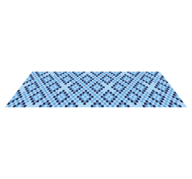 Geometric Blue Pixel Pattern - TenStickers