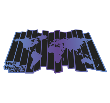 World map vinyl rug wonderful world vinyl - TenStickers