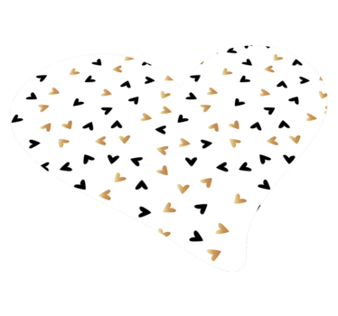 Heart Scatter Pattern geometric vinyl rug - TenStickers