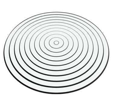 Simplistic circular design geometric vinyl rug - TenStickers