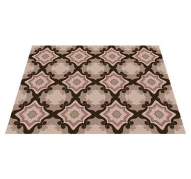 barroque tiles vintage vinyl rug - TenStickers