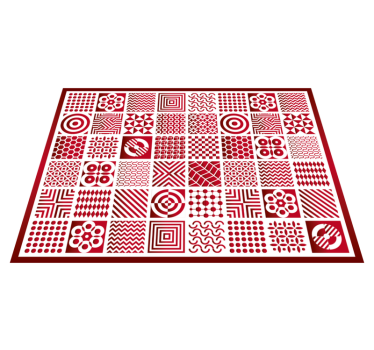 colorful tiles office vinyl carpets - TenStickers