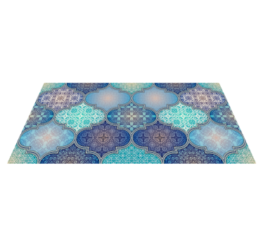 Intricate tile patterns tile vinyl rug - TenStickers
