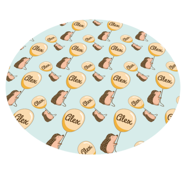 Customized Hedgehog custom vinyl rug - TenStickers