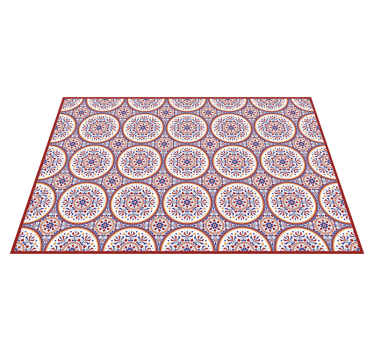 Majolica tiles hall vinyl rug - TenStickers