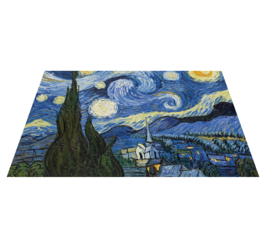Van Gogh Starry Night vinyl dining room rug - TenStickers