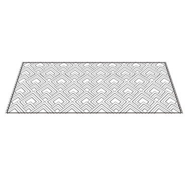 Geometric vinyl rug geometric maze design - TenStickers