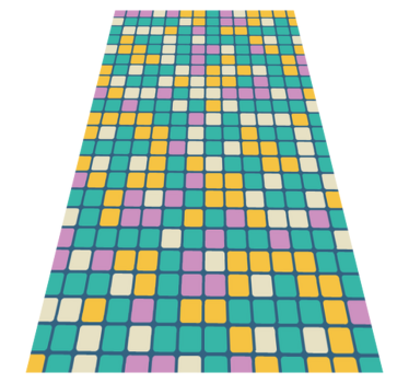 colourful square shapes kids vinyl carpet - TenStickers
