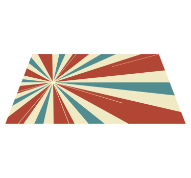 Radiant Sunburst geometric vinyl rug - TenStickers