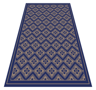 Old Fashioned decorative blue retro rug - TenStickers