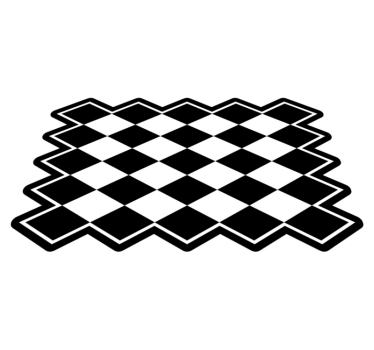Chequered Pattern geometric vinyl rug - TenStickers