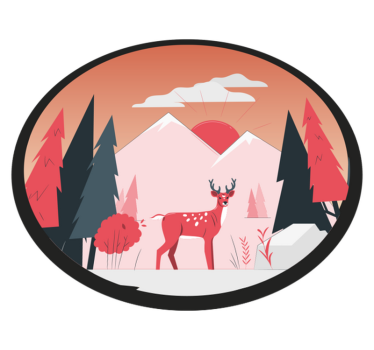 forest landscape circular mat - TenStickers