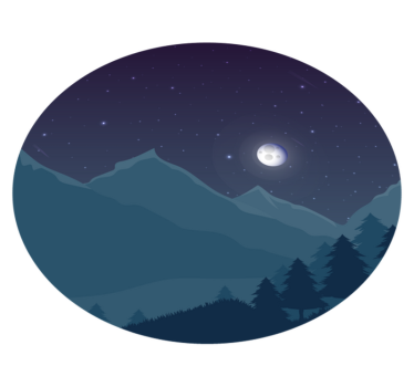 Mountainous Nightfall nature vinyl rug - TenStickers