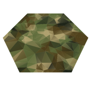 Geometric vinyl rug geometric patterned hexagon - TenStickers