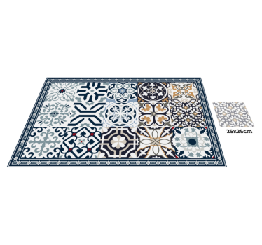 Cement patterns tile mat - TenStickers