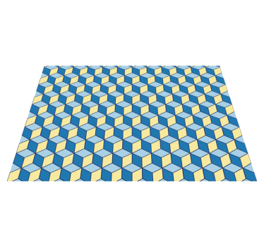 Vinyl rug kitchen 3D effect geometric carpets - TenStickers