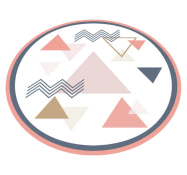 Pink Triangles geometric carpets - TenStickers