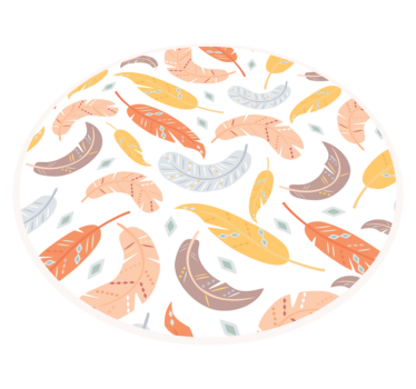 Pastel feathers  nature carpet - TenStickers