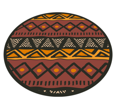 Circular African Pattern geometric carpets - TenStickers