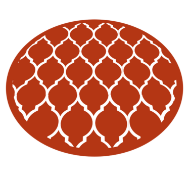 Geometric vinyl rug geometric trellis design - TenStickers
