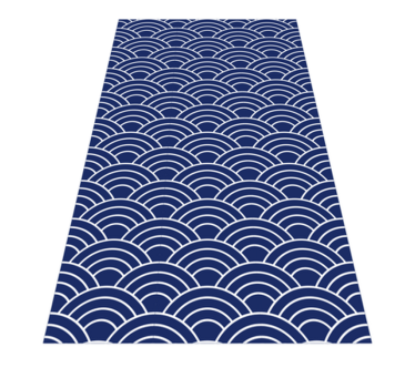 Wavy Lines Pattern geometric vinyl rug - TenStickers