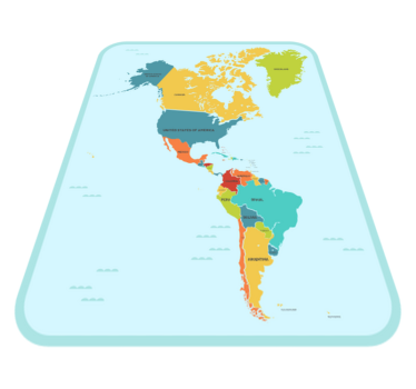Educational Worldmap world map vinyl rug - TenStickers