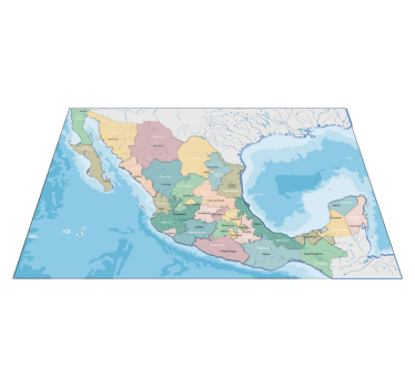 Colorful Map Detail world map vinyl rug - TenStickers