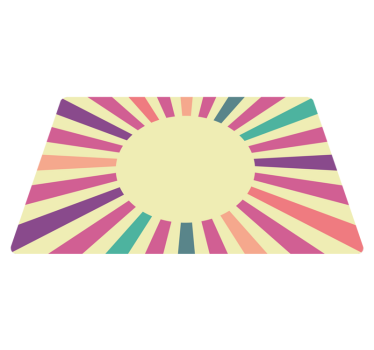 Radiating Lines Design geometric vinyl rug - TenStickers