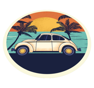 Welcome to 70's retro rug - TenStickers