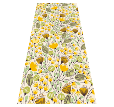Yellow floral lace flower vinyl carpet - TenStickers