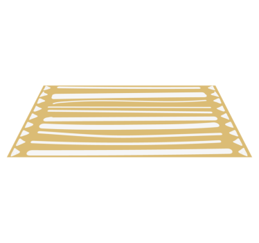 Yellow and white stripes and triangles stripes rug - TenStickers