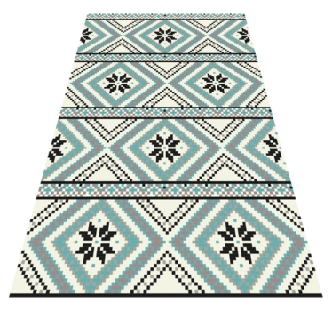 Geometric vinyl rug with ethnic pattern design - TenStickers