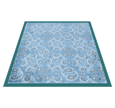 Tile vinyl rug with paisley tile design - TenStickers