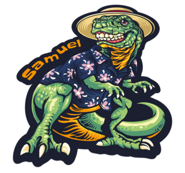 Dinosaur Vacation Attire custom vinyl rug - TenStickers