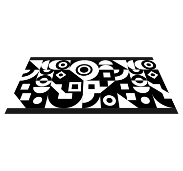 Geometric vinyl rug abstract geometric set - TenStickers